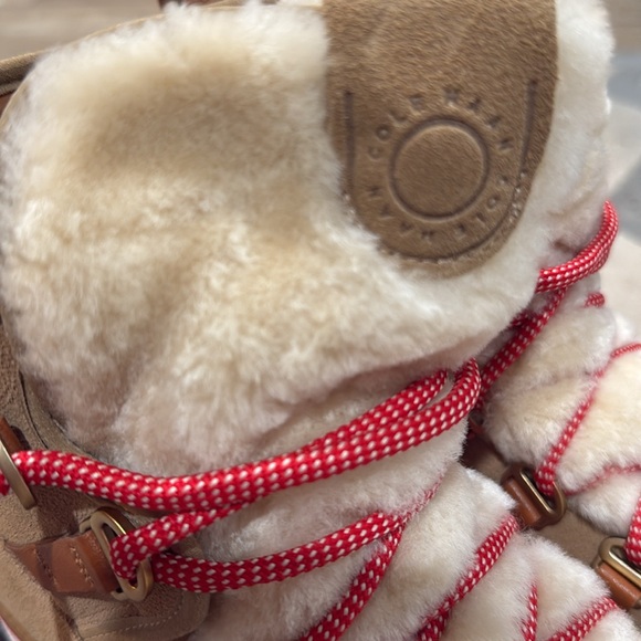 NIB Cole Haan ZeroGrand Hiker Boot Size 8 Tan/Red - Picture 7 of 9